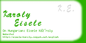 karoly eisele business card